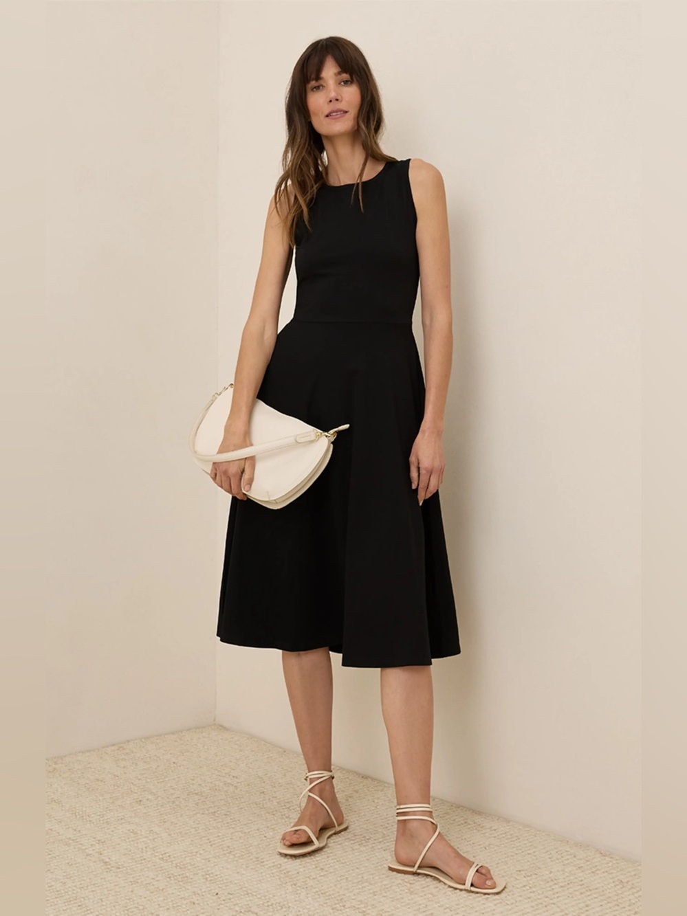 Pact Organic Cotton Fit & Flare Keyhole Back Dress